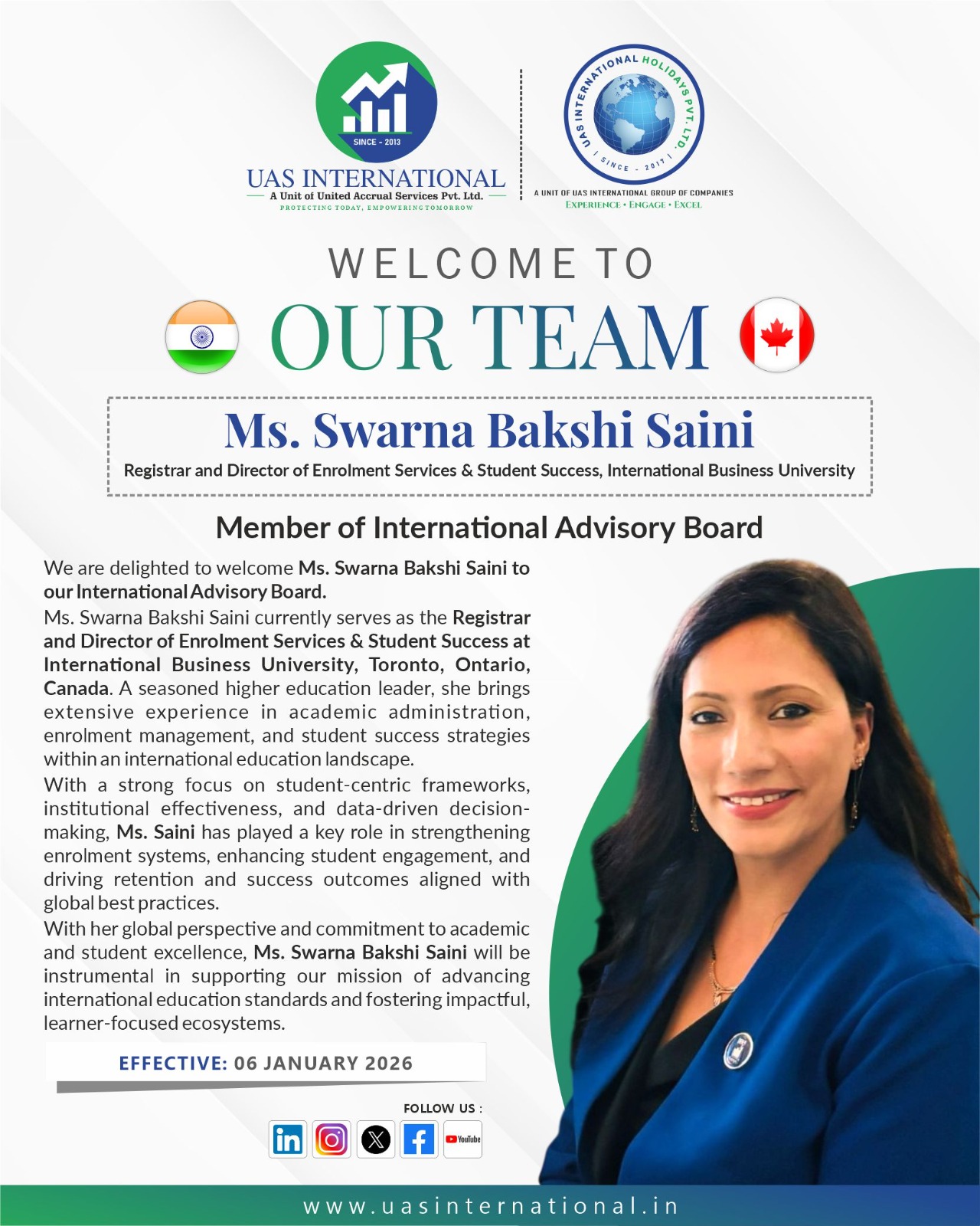 Ms. Swarna Bakshi Saini